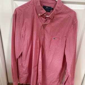 Vineyard Vines Red and White Gingham Button-Down Shirt